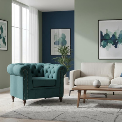 Chesterfield krēsls 1 sēdētājs dīvāns Polster Sofas Couchen Neu Lounge Club