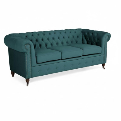 Klasiskā Chesterfield mēbeles Trīsvietīgs dīvāns Tekstila dīvāns Augstās klases dizains