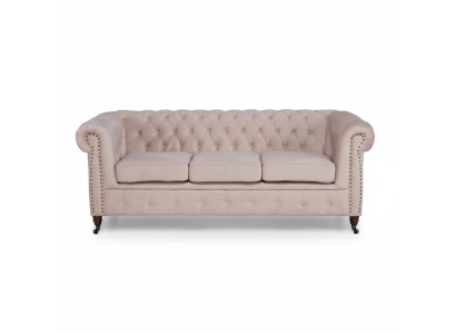 Klasiskais Chesterfield mēbeļu 3-vietīgais dīvāns auduma stofa sofa Augstās kvalitātes dizains Jauns