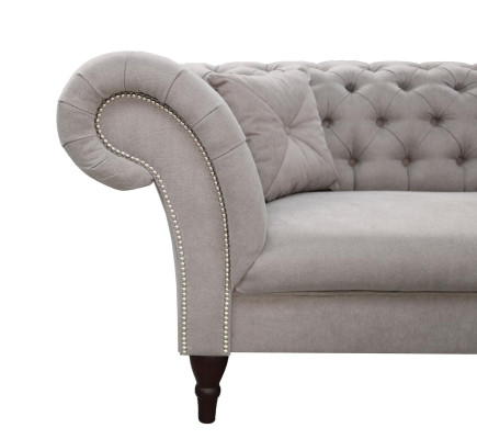 Neu 2 sēdvietu Chesterfield polsterēta dīvāns auduma dīvāns dīvāns sēdekļa komplekts