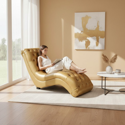 Chesterfield Chaiselongues Sofa Liege Chaise Club Deko Relax Liegen Leder - Česterfīlda šaiseļongas sofa atpūtas dīvāns deko atpūtas krēsls klubstūris ādas apdare