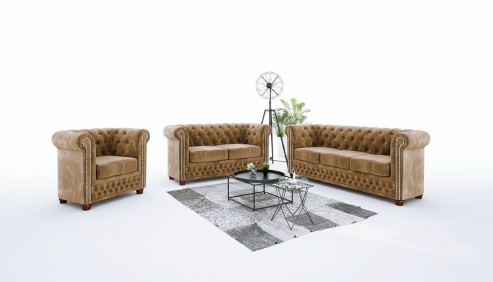 Dizaina dīvāns 3 vietu Cesterfīlda auduma dīvāns Polster Sofas auduma dīvāni Jauni