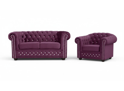 Chesterfield dīvāngarnitūra 2+1 sēdvietu dizaina gulta dīvāngarnitūra komplekts Jauns