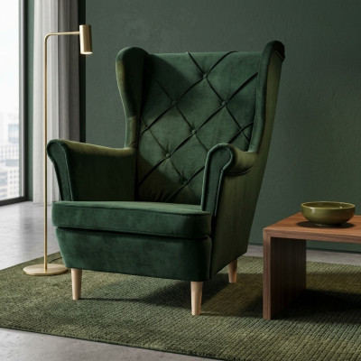 Chesterfield krēsls TV dīvāns 1-vietīgais dīvāns auduma materiāls Audierējošais krēsls