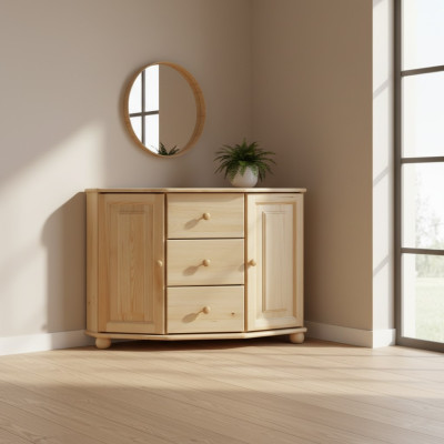 Masīva skapis Kommode Sideboard mēbeles Kommoden Eikas skapji Jauns ēdamgalds