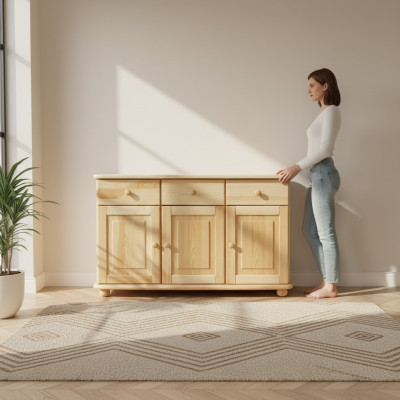 Masīvs Kommode Sideboard Skapis Komodes Reālā koka skapji Jauni mēbeles