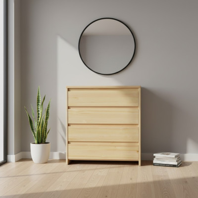 Masīvs Kommode Sideboard skapis Mēbeles īstā koka skapji Jauna saldētava komoda