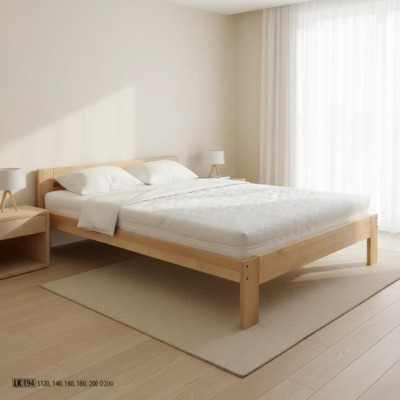 Guļamistabas koka gulta Reālas koka Mēbeles Gultas Viesnīca 180x200cm Stils Masīvas mēbeles