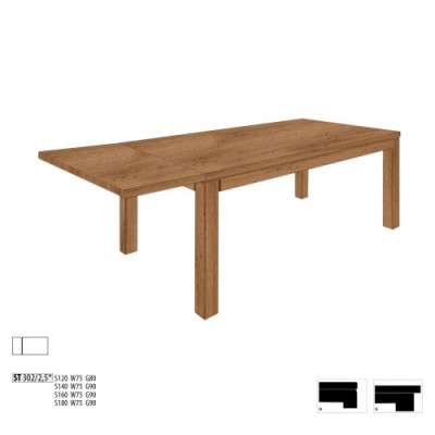 Ēdamgalds Masīvkoks Galds Reāls Koks Ozols Ēdamistaba Masīvs 180x90cm Ražots ES