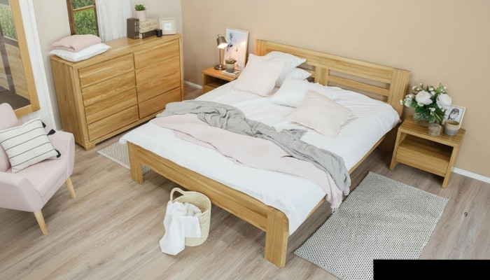 Masīvkoks gulta 180x200 divguļamais bērzs masīvkoks īstā koka gulta pilnais koksnes gulta Jauna