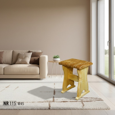 Hocker koka hokkers Solierē Holzschemel massive Pine NEU Rokrokas Jauns