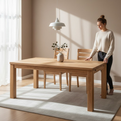 Ēdamgalds Galds Grupa Ēdamzālei Dzīvojamā istaba komplekts Koks Dizains Galdi 140x90cm