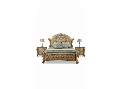 Gultas dizains divguļamais gultas gultas luksusa klasiskā baroka Chesterfield 184x214 cm jauna