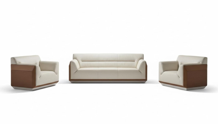Sofas komplekts 3+1+1 sēdvietas dizaina dīvāni ādas atpūtas krēsli.