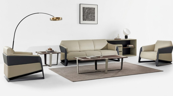 Sofas komplekts 311 divvietīgie dizaina mēbeļu komplekts ar dekoriem, auduma Dīvāns, ādas atpūtas.