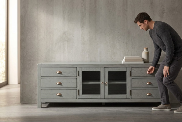 Sideboard RTV skapis Skapjis Mēbele Lowboard Koks Komodes Dizaineris