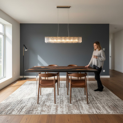 Ēdamgalds Black River Table Labīgs koks Flusstisch 221x91cm Galdi