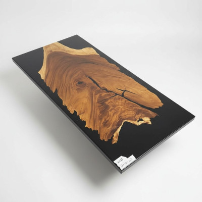 Epoksīda smilšu aplis River Table Massiv galds 160x81 Upes galds Jauns