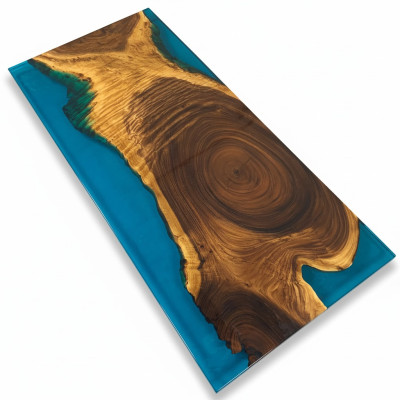 Eēšanas galds River Table Massiv Tische 221x101 Upes galds epoksīdu sveķi Jūra