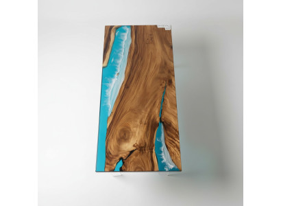 Ēdamgalds River Table Īsts koks Upes galds Masīvs Epoksīda smalti Deko galdi
