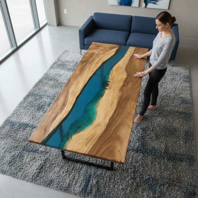 Moderni galdi ēdamgalds dizaina galds ūdeņa upes mēbeles 180x80