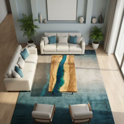 Moderni galdi ēdamgalds dizaina galds ūdeņa upes mēbeles 180x80