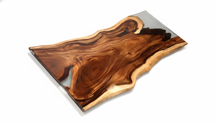 Epoksīda dēlis River Table Reāls koks Masīvs Galdi 200x90