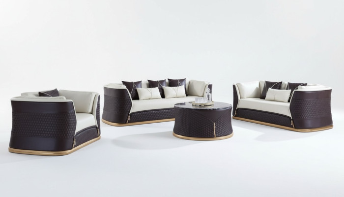Sofas komplekts 3-vietīgs dizaina gulta mīkstā dīvānā modernais luksuss jauns