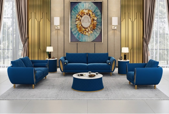 Sofas komplekts 3 2 1 sēdētājs Dizaina sofa Pārklāta dīvāna Moderns komplekts