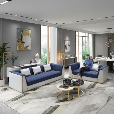 Dizainera dīvāngarnitūra Luxus Sofa Couch Polster Set Garnitur 3 2 Sitzer 2 gab. Set