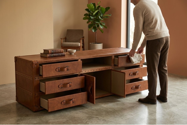 Mēbeļu Sideboard Kommode Vintage Sideboard Luksusa rtv sideboard Skapis Āda Jauns