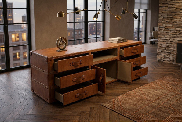 Mēbeļu Sideboard Kommode Vintage Sideboard Luksusa rtv sideboard Skapis Āda Jauns