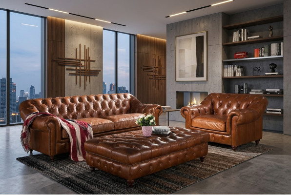 Sofagarnitur 31 Sitzer Chesterfield Garnitur Englische Vintage Sofa Sessel = Dīvāngarnitūra 31 sēdētus Chesterfield dīvāns Angļu vecāku divkrēsls