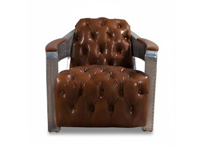 Krēsla Aviator Chesterfield Shabby Vintage krēsla ādas krēsla klubs bārs dizains