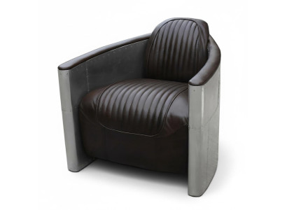 Aviator dīvāns krēsls dīvāns klubs Lounge Aluminiums gaisa kuģis Retro īsta āda Vīnāža.