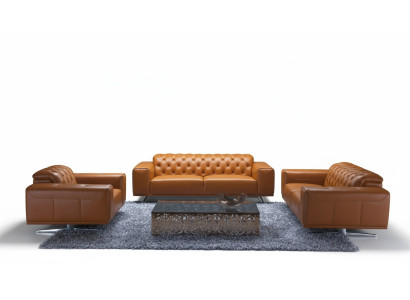Chesterfield sofagarnitūras komplekts brūniem dīvāniem ādas dīvāns dīvāns Klasiskie jaunumi