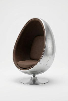 Dizaina Retro atpūtas krēsls Sitzer Egg Ball Sudrabs Pagriežams Aviator Space