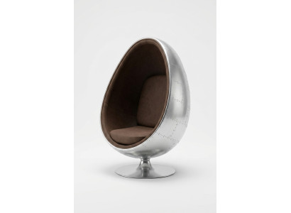 Dizaina Retro atpūtas krēsls Sitzer Egg Ball Sudrabs Pagriežams Aviator Space