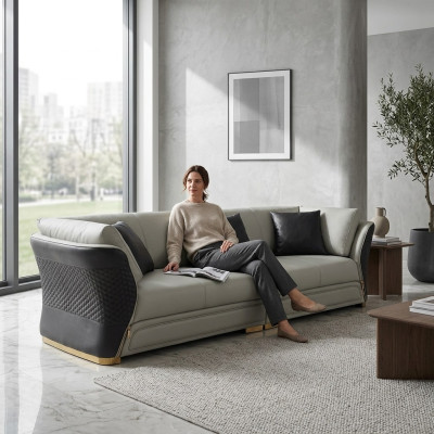 Dīvāns Polster Design Sofa Moderns 4-vietīgā dīvāns Dzīvojamā Istaba Dekoratīvās Mēbeles