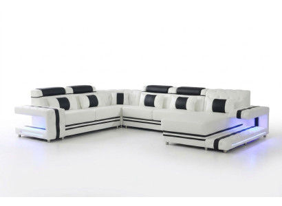 Ecksofa Sofa U Form Couch Polster Designer Leder Big Ledersofa Wohnlandschaft Stūra dīvāns Dīvāns U formas Dīvāns Polster Dizainera Ādas Lielais Ādas dīvāns Dzīvojamā zona