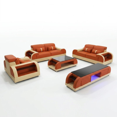Sofas komplekts ar 3, 2 un 1 sēdvietām. Dizaina dīvāns, moderns, luksusa jauns.