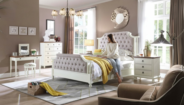 Divguļamā gulta Klasiskās gultas Koloniālās tekstila gultas Chesterfield stila gultas