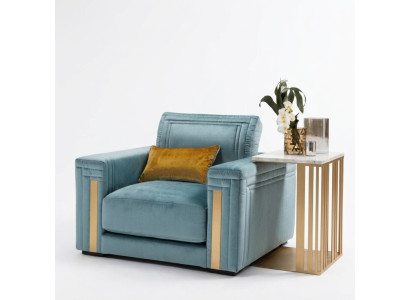 Krēsla Kluba zona Lounge dizaina krēsls polster sofa televīzijas zila arredoclassic