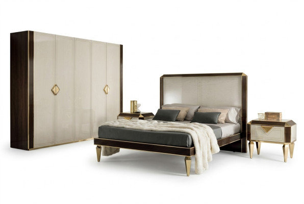 Gulta 2x nakts galds 3 gab. Guļamistaba gultas luksuss 180x200 istaba arredoclassic