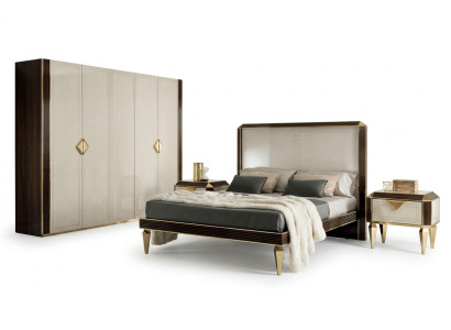 Gulta 2x nakts galds 3 gab. Guļamistaba gultas luksuss 180x200 istaba arredoclassic