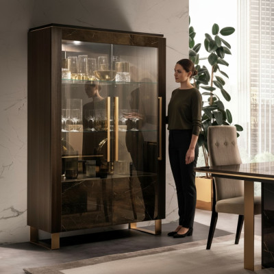 Luksusa vitrīna Vitrine Skapis Skapji Itāliešu stila mēbeles arredoclassic