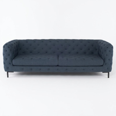 Pelnbaltā Modernā 3-vietīgā Chesterfield dzīvojamā istaba Eleganta dīvāns
