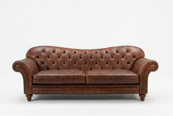 Luksusa "Chesterfield" dzīvojamā istaba Dīvāns Brūns Soļi Polster Tekstils Dīvāni Jauni