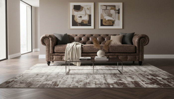 Mens Kluba Chesterfield dīvāns dīvāns Ādas Polster Dreisitzer Brunš NEW