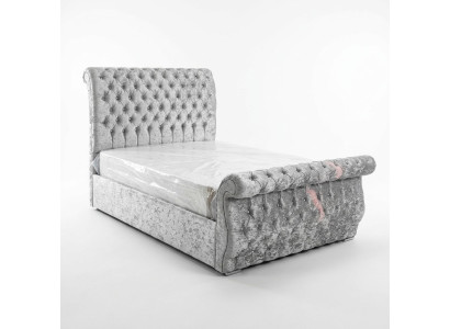 Samta Velvet Chesterfield dizaina gulta Klasiska gultas korpuss auduma gultas Jauns